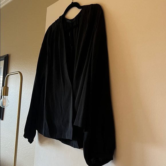 NWT! Jenni Kayne Silk Sydney Top Elegant Black V-Neck Blouse - XS - Picture 6 of 10